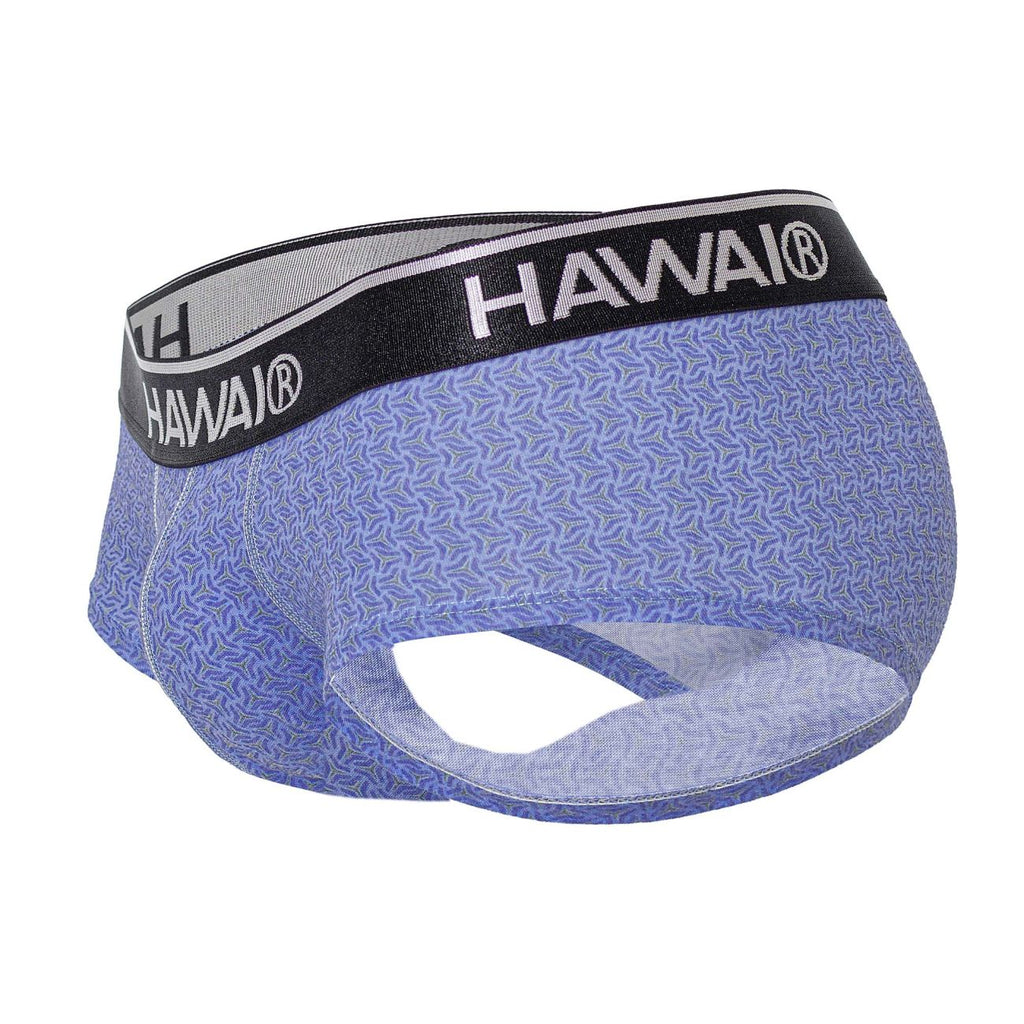 HAWAIR Men's Underwear 42431 Printed Briefs Color Blue
