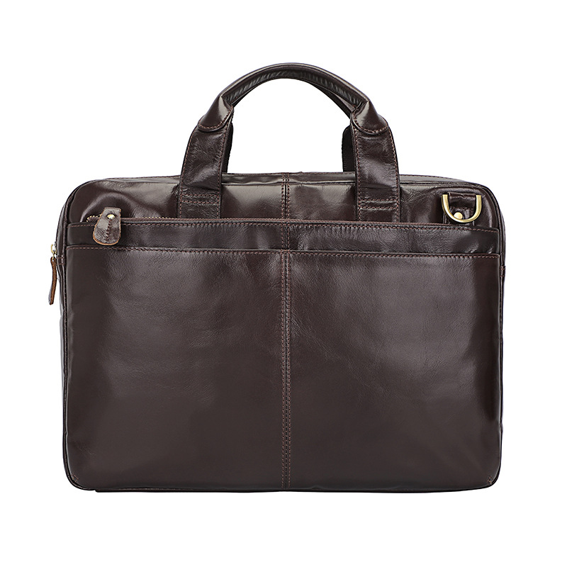 Full Grain Leather Briefcase For Men, Leather Messenger Bag, Mens Leather Shoulder Bag
