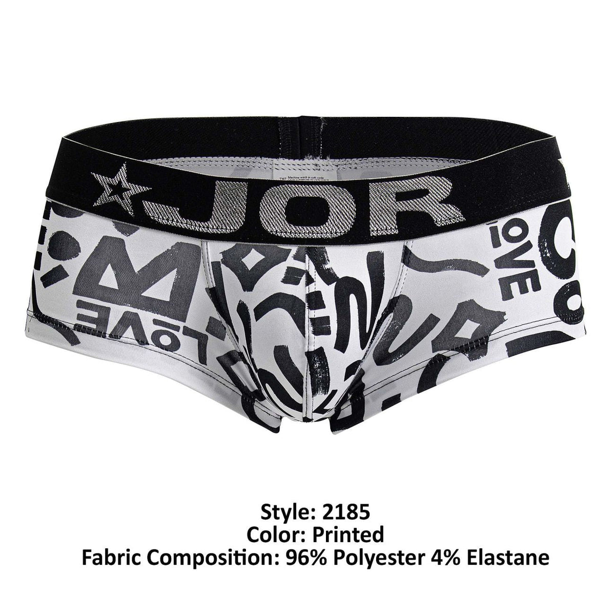 JOR Men's Underwear 2185 Love Trunks Color Printed