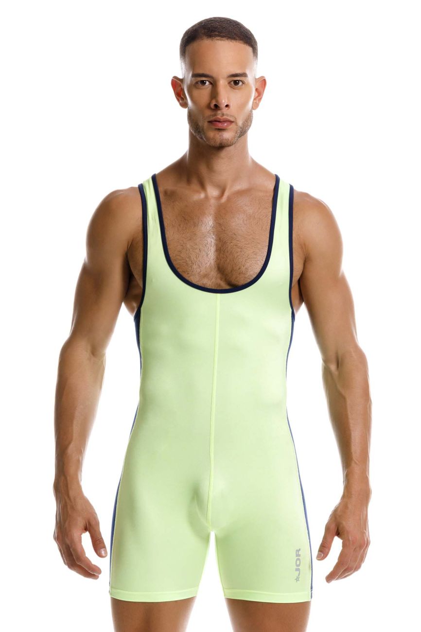 JOR Men's active and swimwear 2216 Fighter Bodysuit Color Green