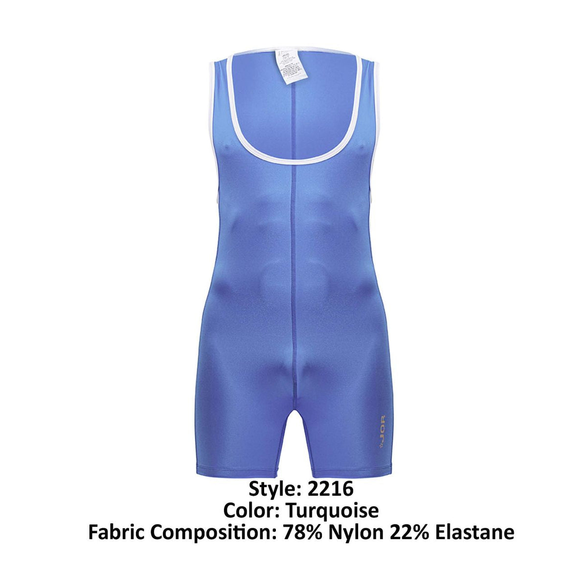 JOR Men's active and swimwear 2216 Fighter Bodysuit Color Turquoise