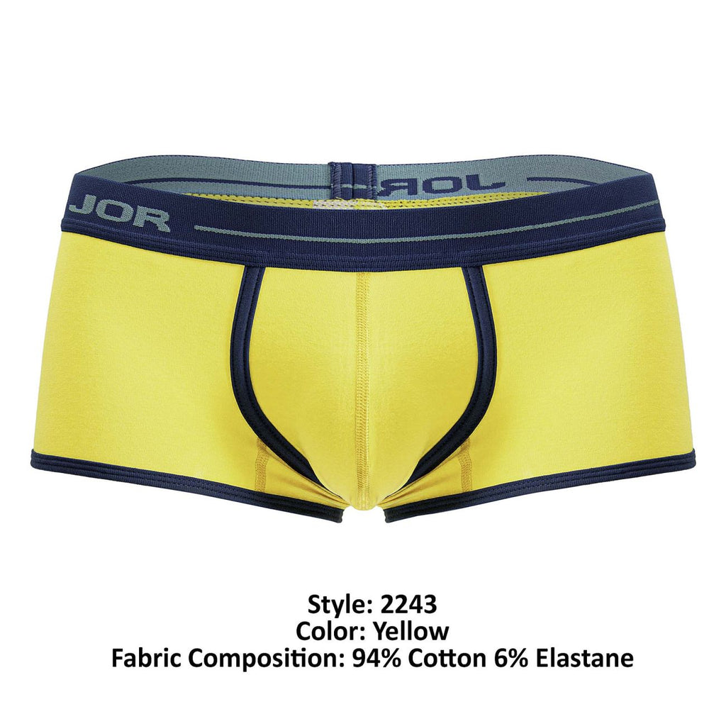 JOR Men's Underwear 2243 Astra Trunks Color Yellow