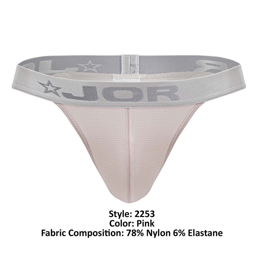 JOR Men's Underwear 2253 Bright Thongs Color Pink