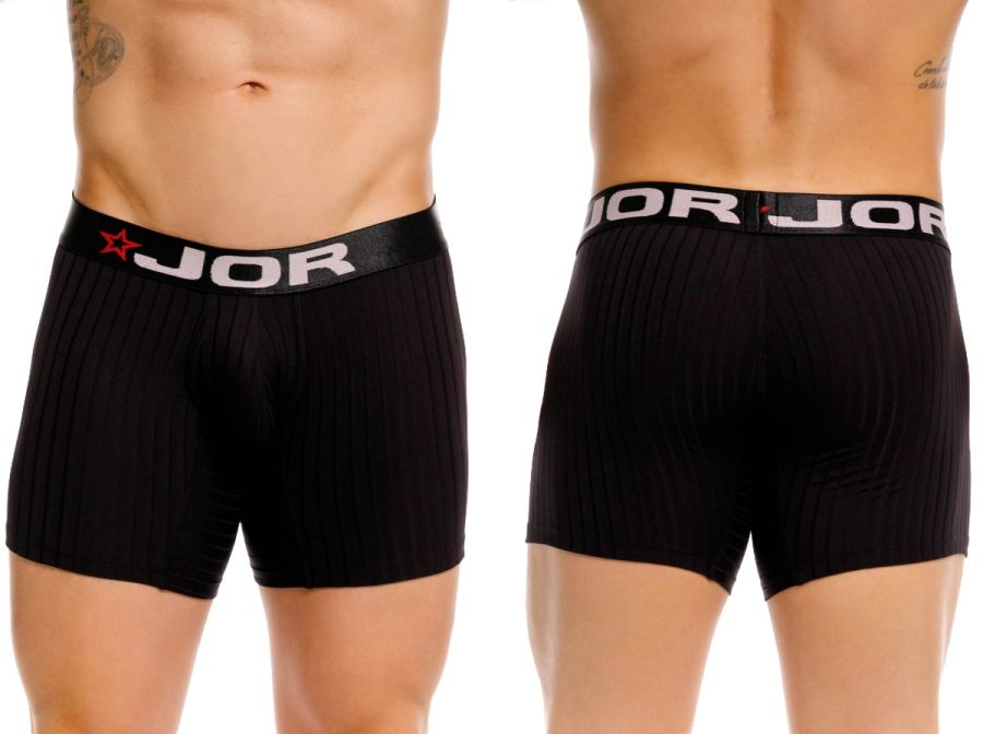 JOR Men's Underwear 2329 Cronos Boxer Briefs Color Black