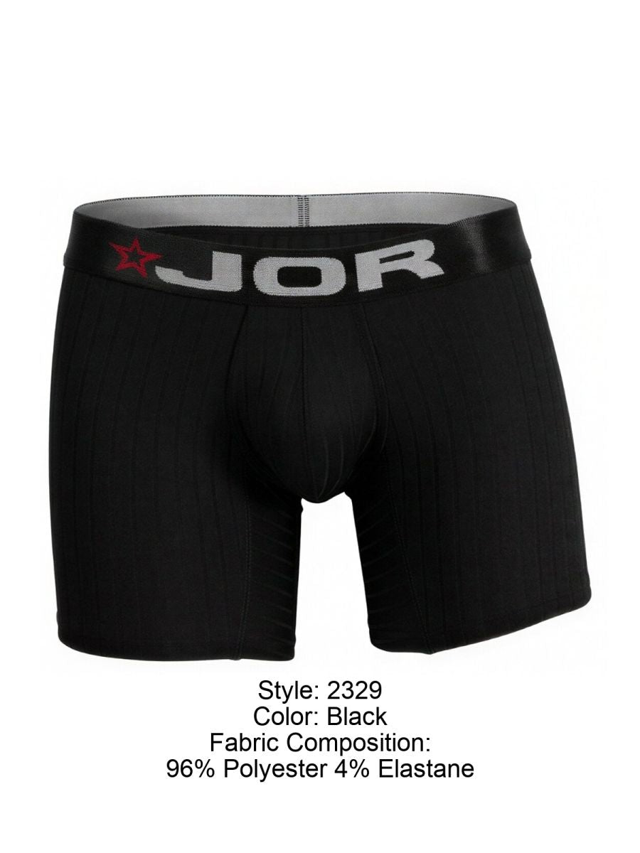 JOR Men's Underwear 2329 Cronos Boxer Briefs Color Black