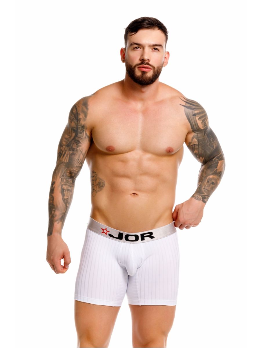 JOR Men's Underwear 2329 Cronos Boxer Briefs Color White