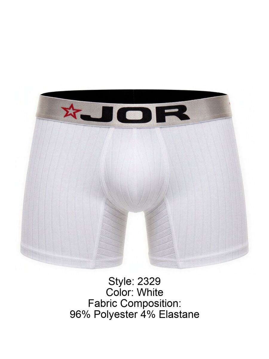 JOR Men's Underwear 2329 Cronos Boxer Briefs Color White