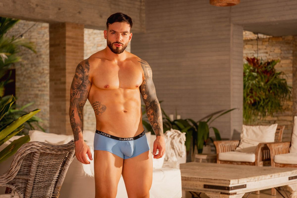 JOR Men's Underwear 2345 Cannes Trunks Color Blue