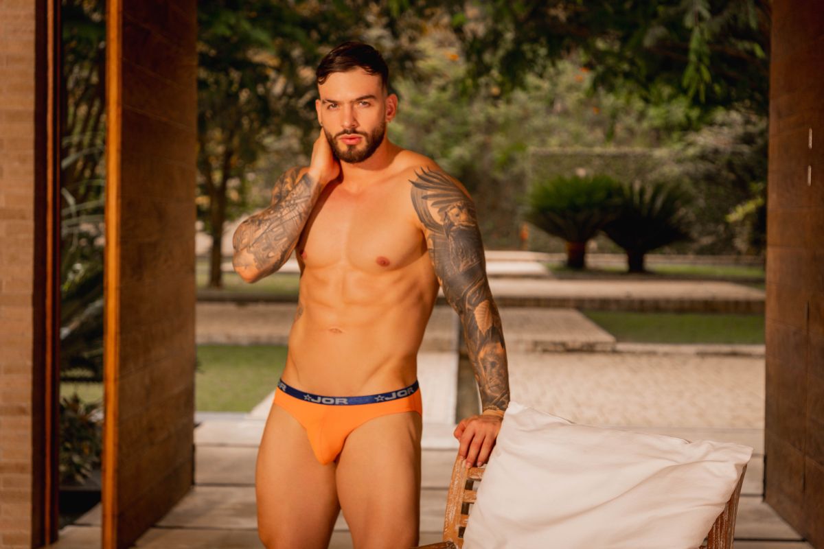 JOR Men's Underwear 2346 Cannes Bikini Color Orange
