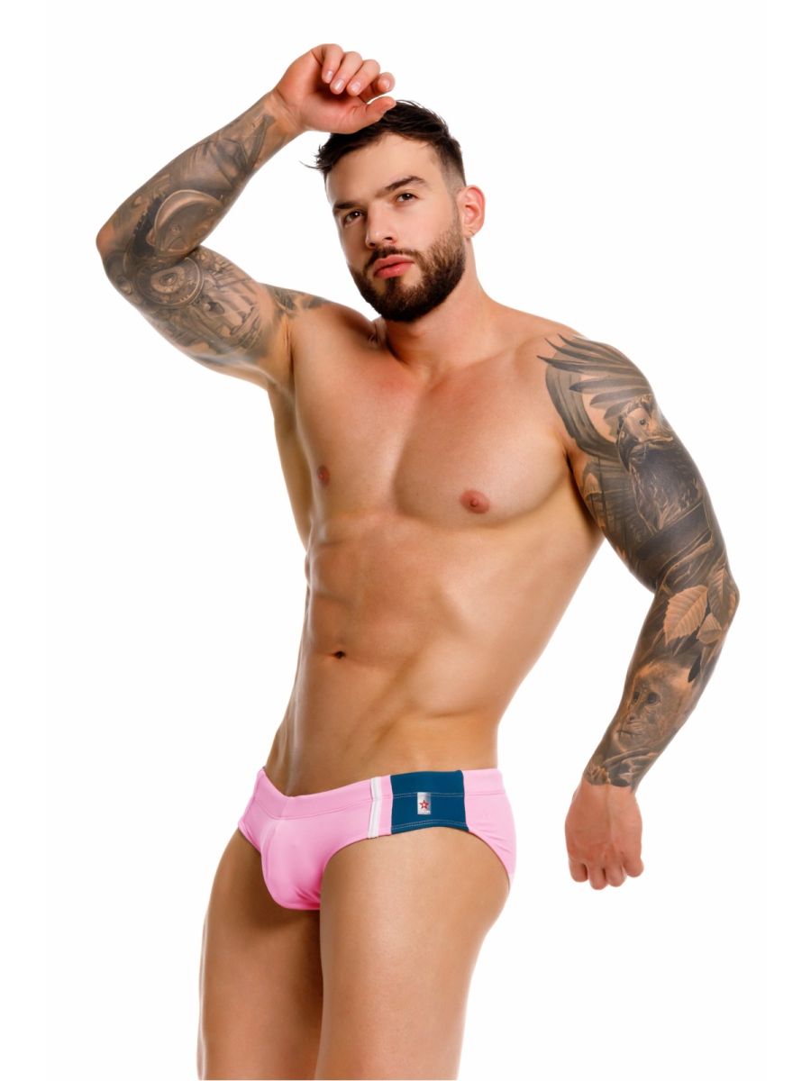 JOR Men's active and swimwear 2384 Wind Swim Briefs Color Pink