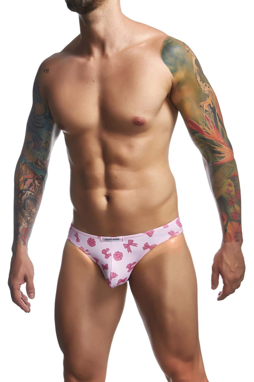 JUSTIN+SIMON Men's Underwear XSJ01 Classic Bikini Color Coquette