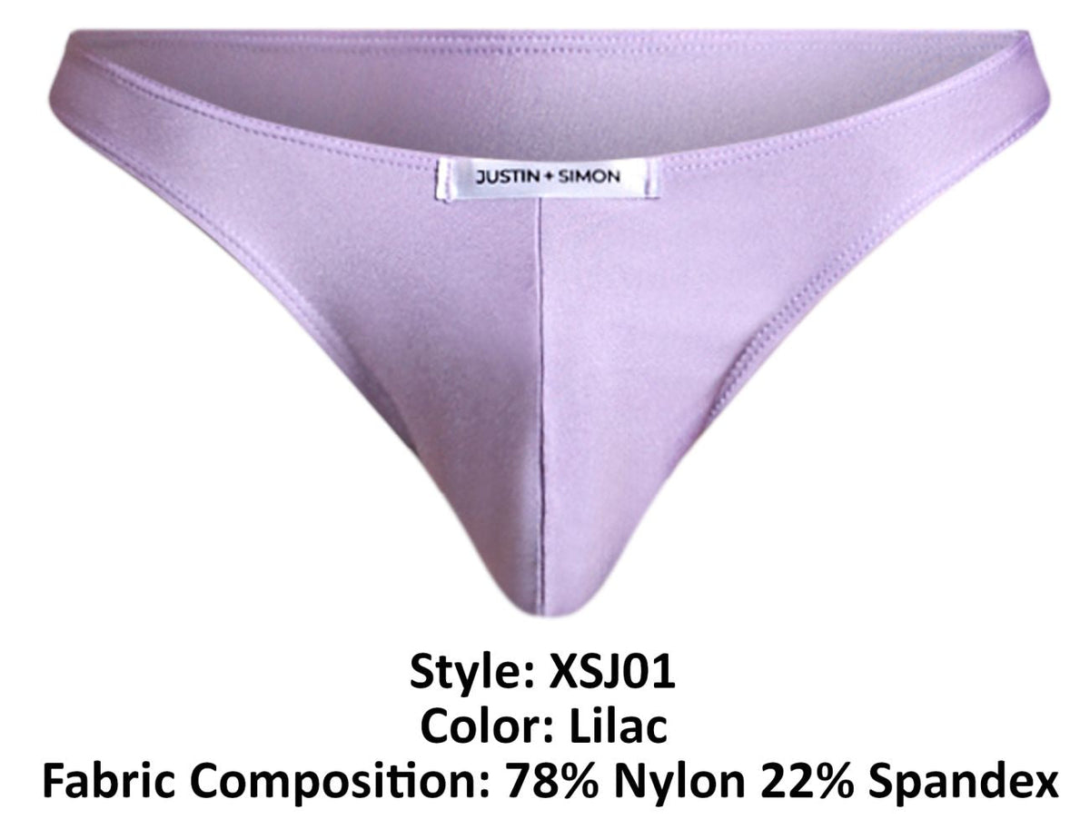 JUSTIN+SIMON Men's Underwear XSJ01 Classic Bikini Color Lilac