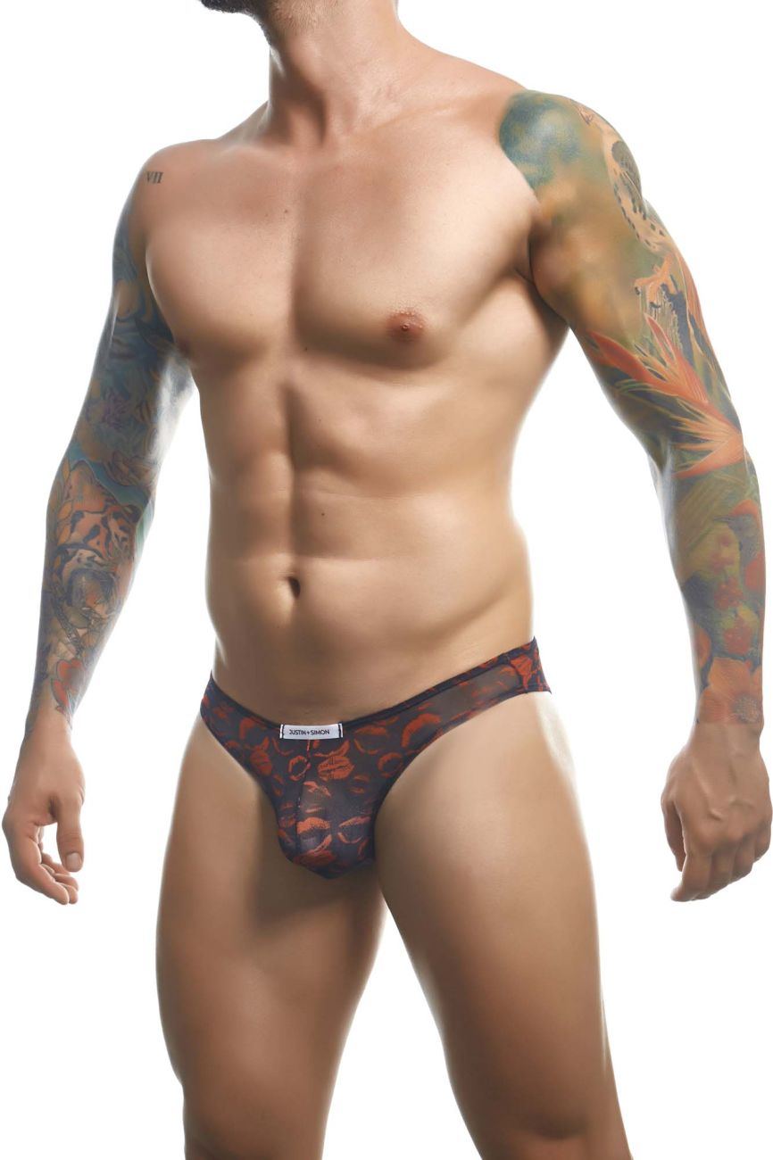 JUSTIN+SIMON Men's Underwear XSJ01 Classic Bikini Color Lips