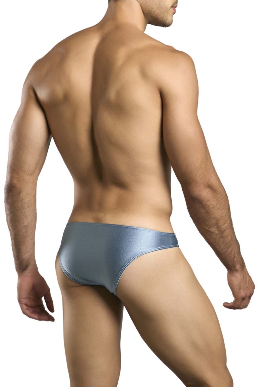 JUSTIN+SIMON Men's Underwear XSJ01 Classic Bikini Color Metal Green