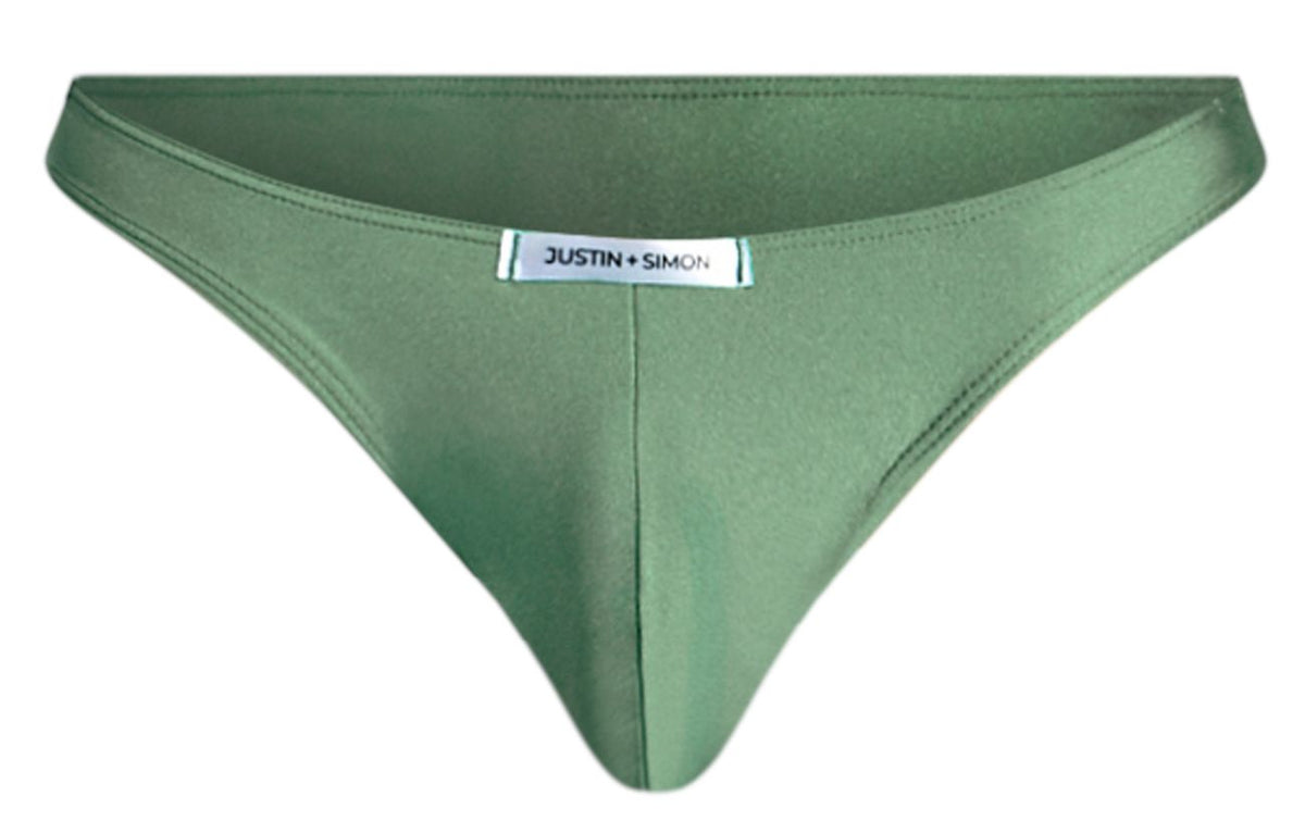 JUSTIN+SIMON Men's Underwear XSJ01 Classic Bikini Color New Green