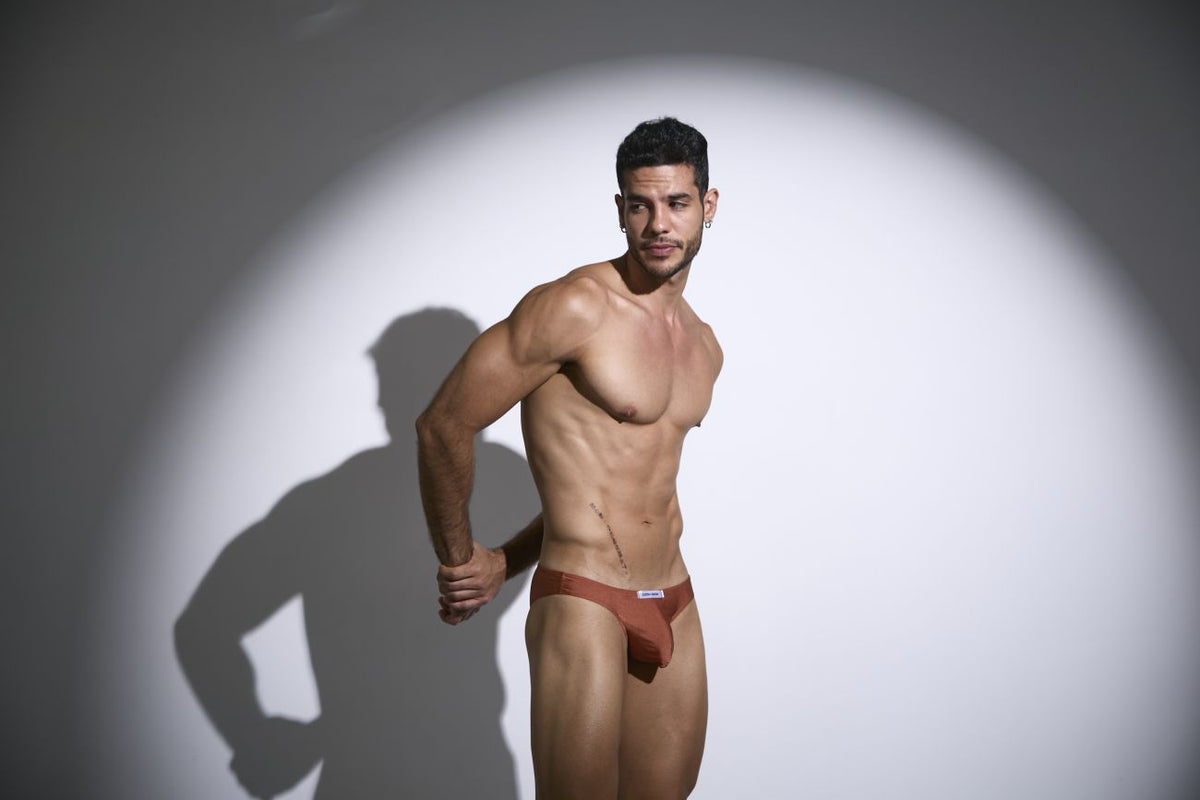 JUSTIN+SIMON Men's Underwear XSJ01 Classic Bikini Color Ochre