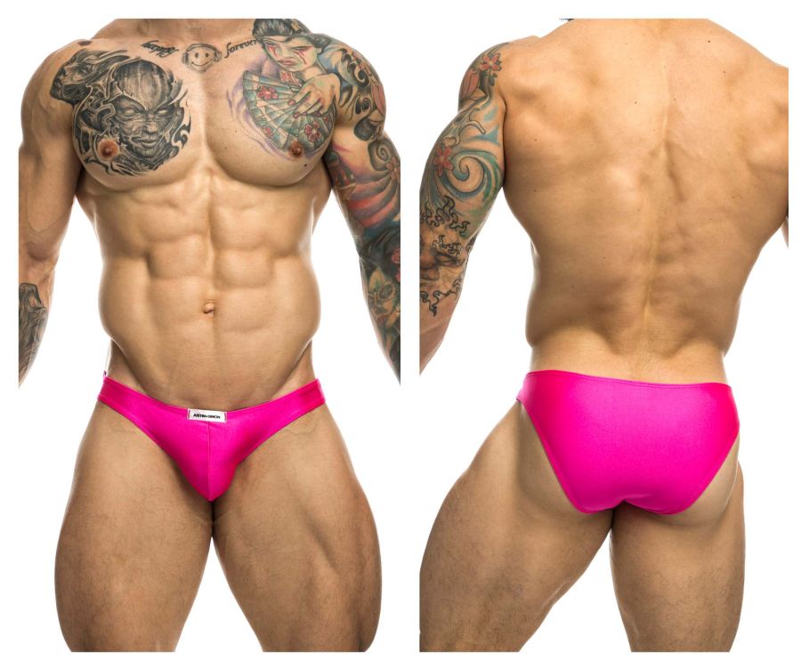 JUSTIN+SIMON Men's Underwear XSJ01 Classic Bikini Color Pink