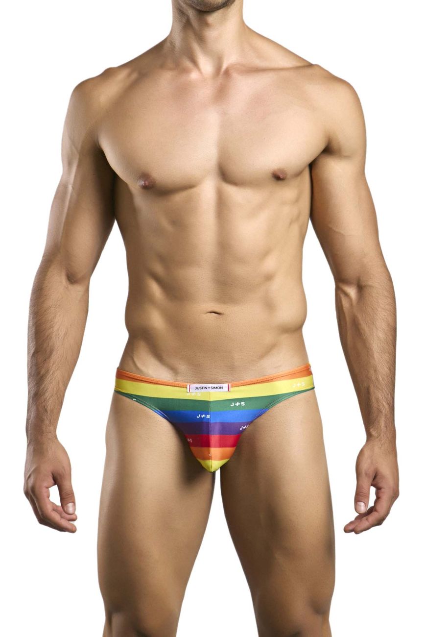 JUSTIN+SIMON Men's Underwear XSJ01 Classic Bikini Color Pride