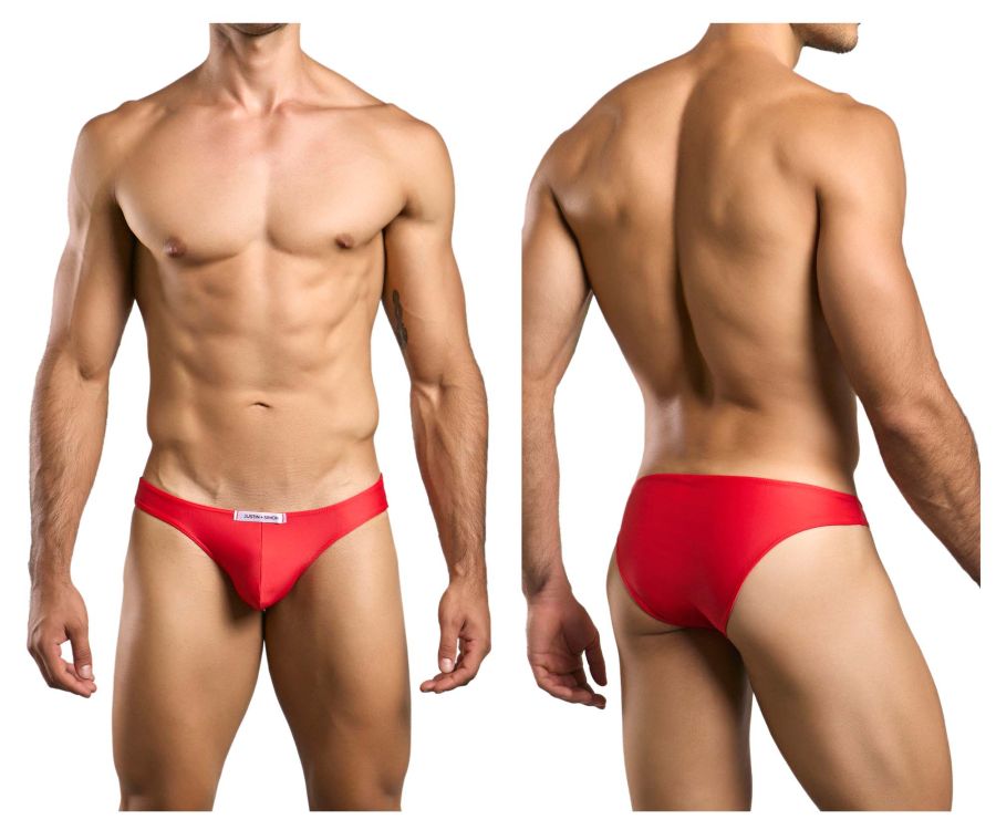 JUSTIN+SIMON Men's Underwear XSJ01 Classic Bikini Color Red
