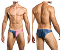JUSTIN+SIMON Men's Underwear XSJ01 Classic Bikini Color USA Flag