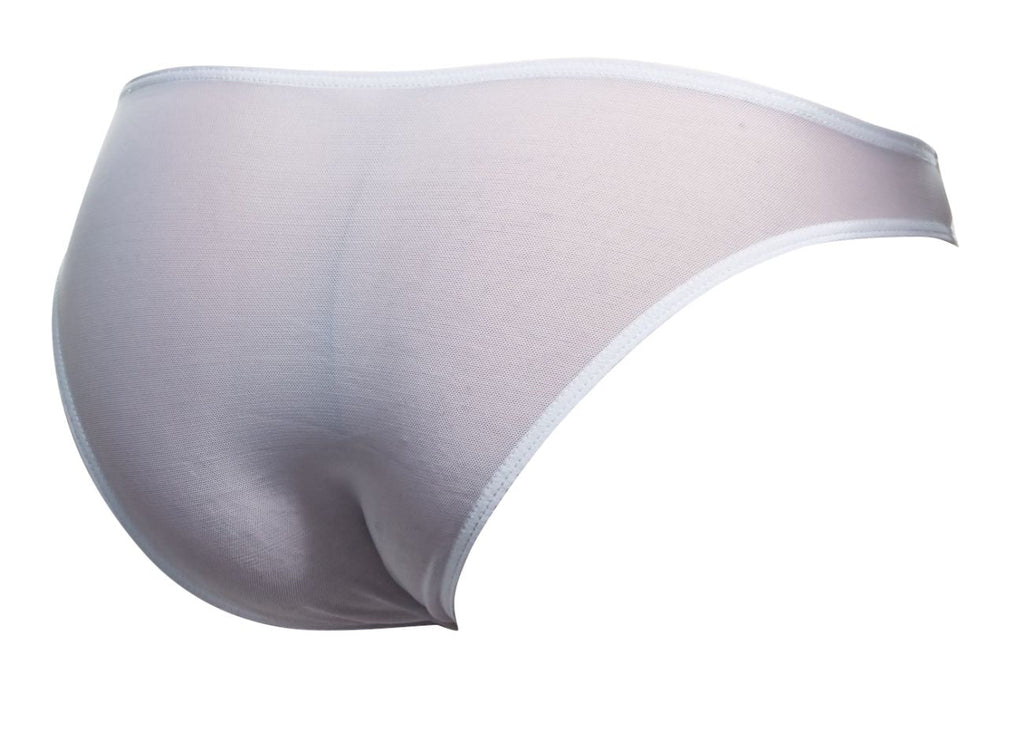 JUSTIN+SIMON Men's Underwear XSJ01 Classic Bikini Color White Mesh