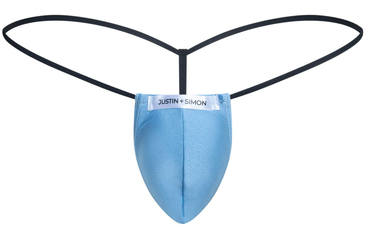 JUSTIN+SIMON Men's Underwear XSJ02 Classic G-String Color Baby Blue