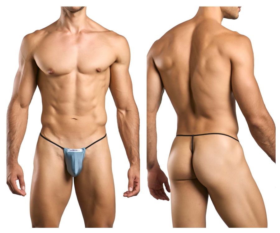 JUSTIN+SIMON Men's Underwear XSJ02 Classic G-String Bulge Color Metal Green