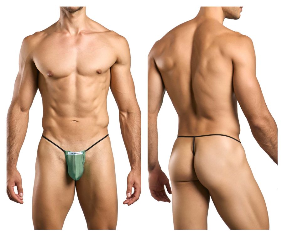JUSTIN+SIMON Men's Underwear XSJ02 Classic G-String Color New Green
