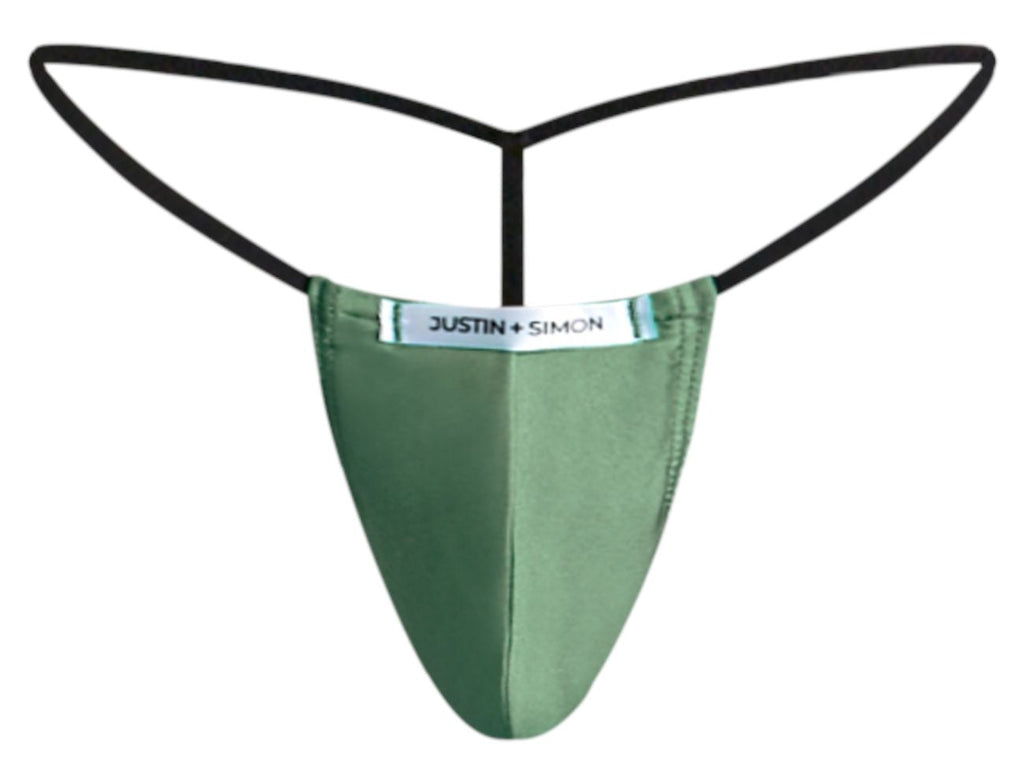 JUSTIN+SIMON Men's Underwear XSJ02 Classic G-String Color New Green