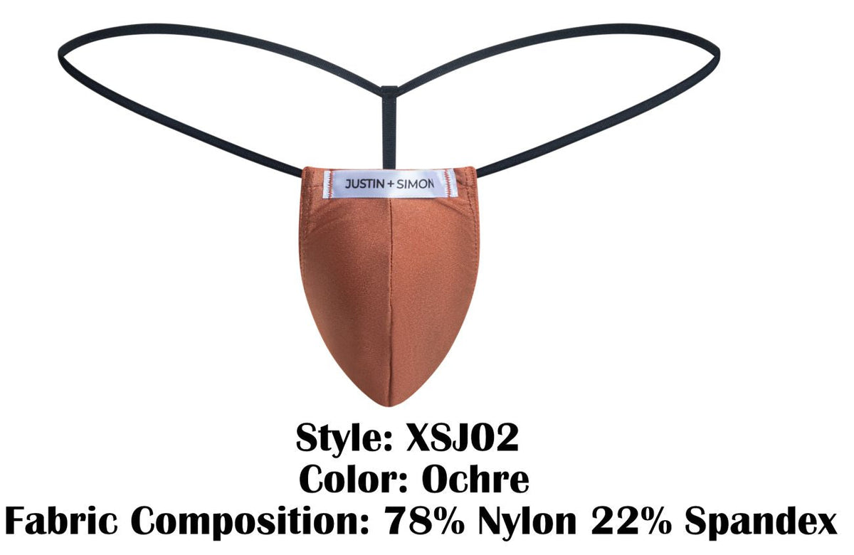 JUSTIN+SIMON Men's Underwear XSJ02 Classic G-String Color Ochre