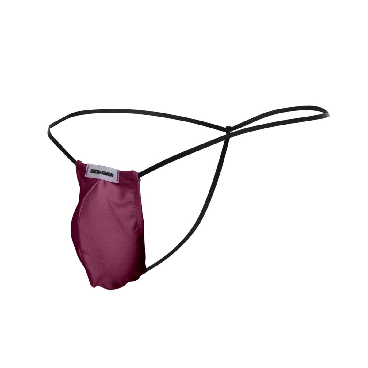 JUSTIN+SIMON Men's Underwear XSJ02 Classic G-String Bulge Color Wine