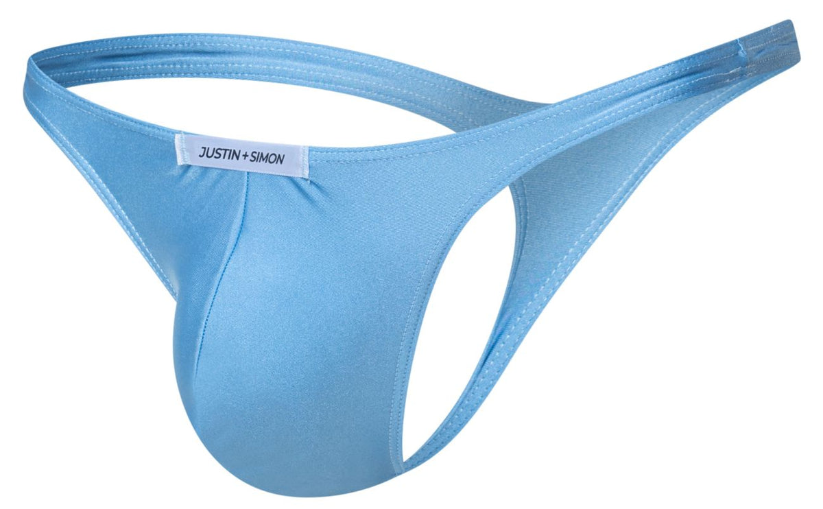 JUSTIN+SIMON Men's Underwear XSJ03 Classic Thongs Color Baby Blue