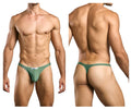 JUSTIN+SIMON Men's Underwear XSJ03 Classic Thongs Color New Green