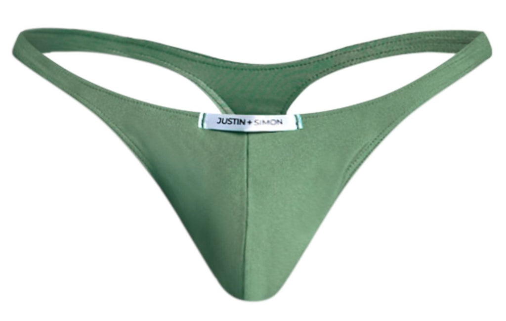 JUSTIN+SIMON Men's Underwear XSJ03 Classic Thongs Color New Green