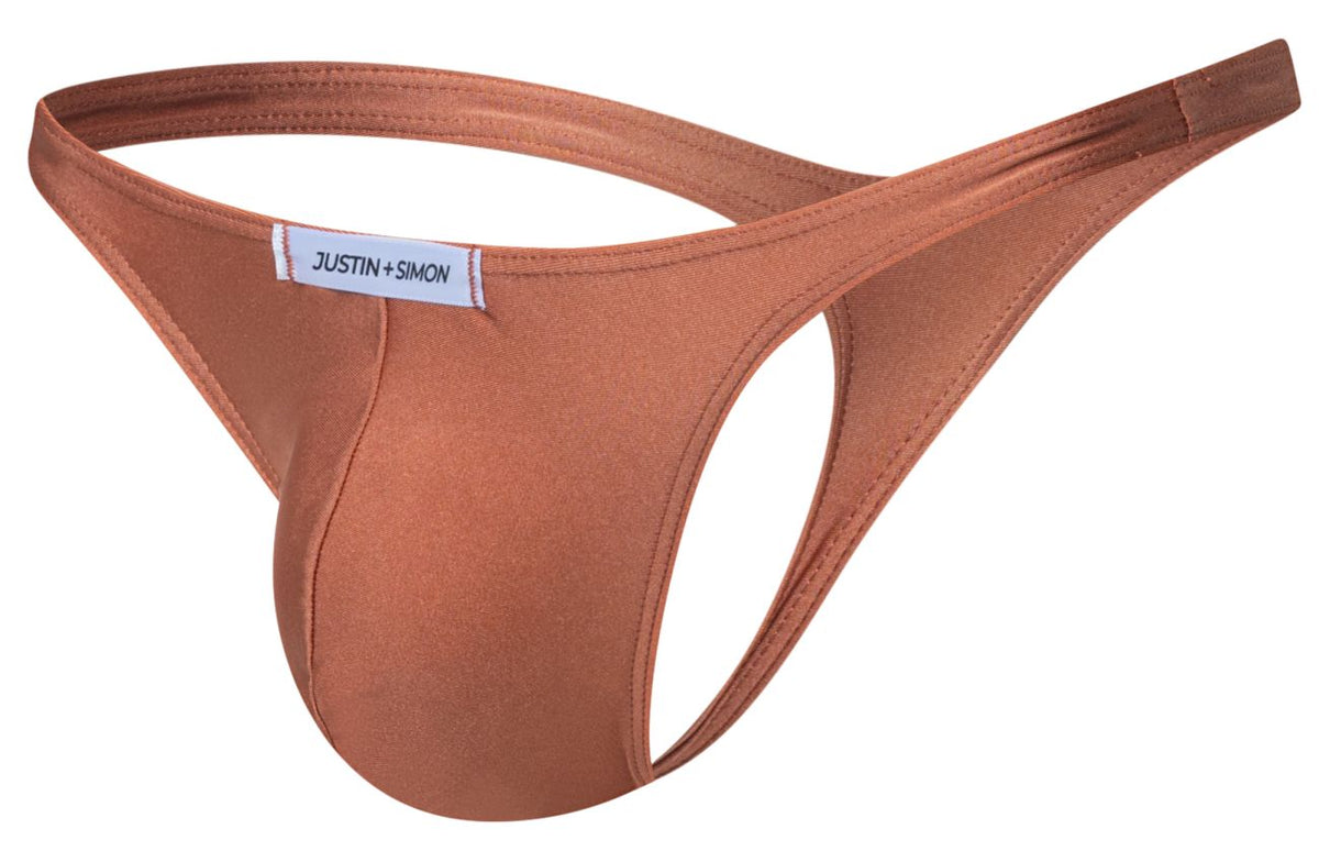 JUSTIN+SIMON Men's Underwear XSJ03 Classic Thongs Color Ochre