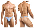 JUSTIN+SIMON Men's Underwear XSJ03 Classic Thongs Color Peach Blue