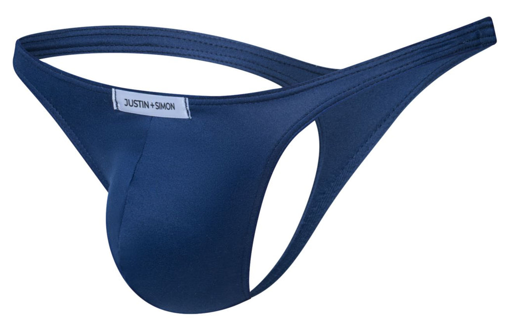 JUSTIN+SIMON Men's Underwear XSJ03 Classic Thongs Color Peach Navy