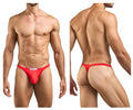 JUSTIN+SIMON Men's Underwear XSJ03 Classic Thongs Color Peach Red