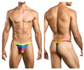 JUSTIN+SIMON Men's Underwear XSJ03 Classic Thongs Color Pride Flag