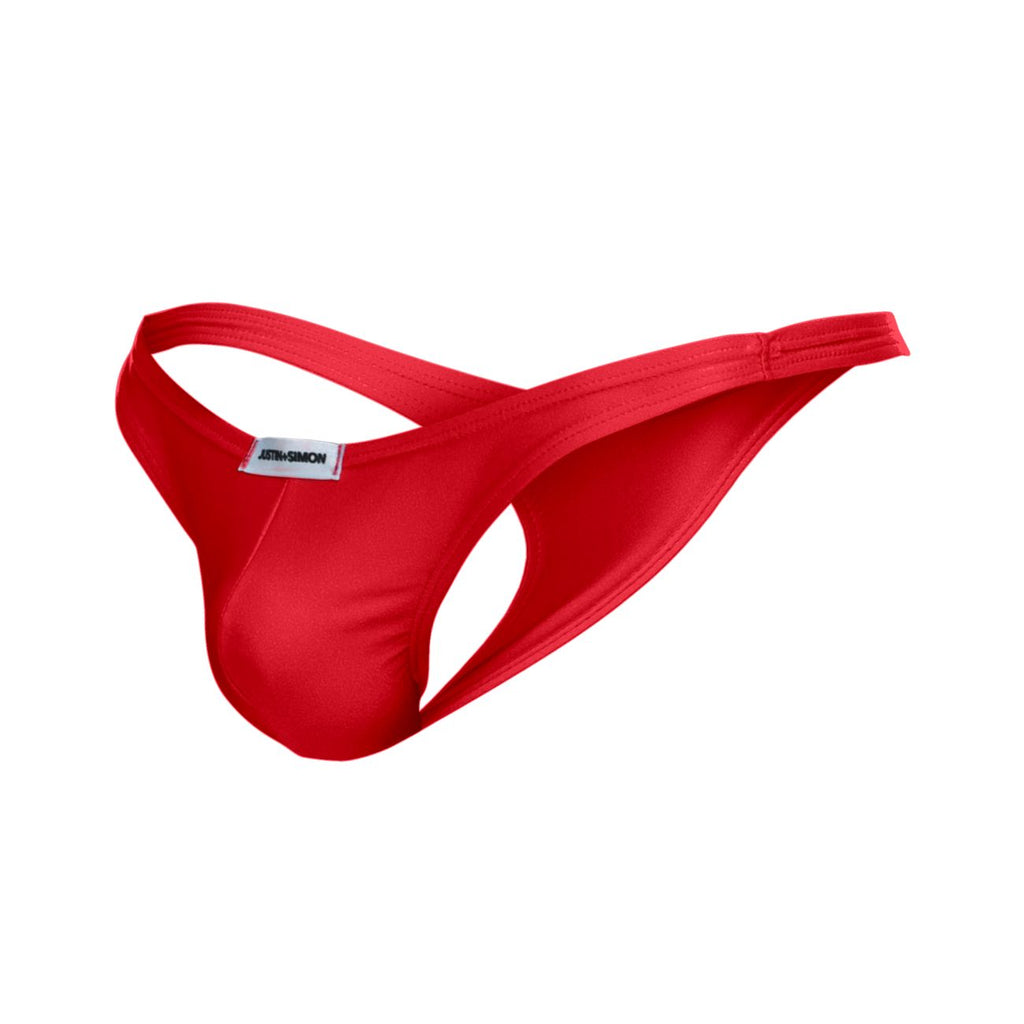 JUSTIN+SIMON Men's Underwear XSJ03 Classic Thongs Color Red