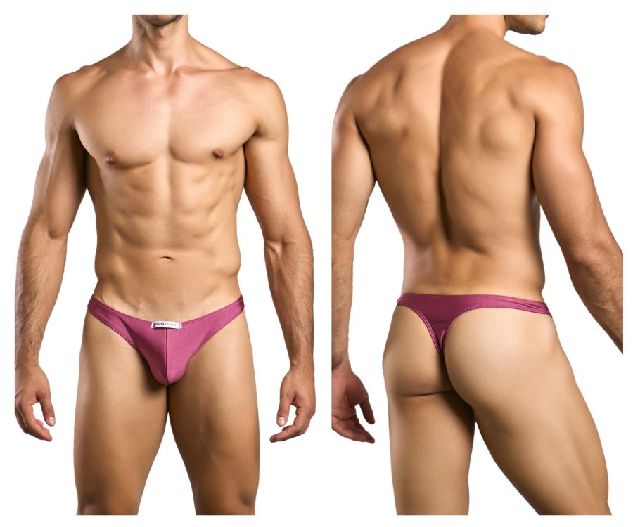 JUSTIN+SIMON Men's Underwear XSJ03 Classic Thongs Color Wine
