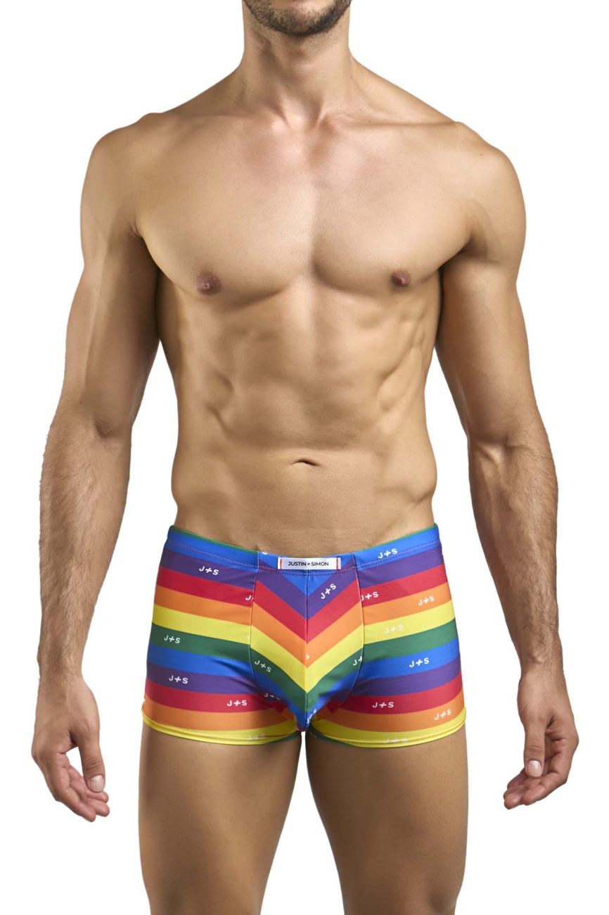 JUSTIN+SIMON Men's Underwear XSJ08 Classic Boxer Color Pride Flag
