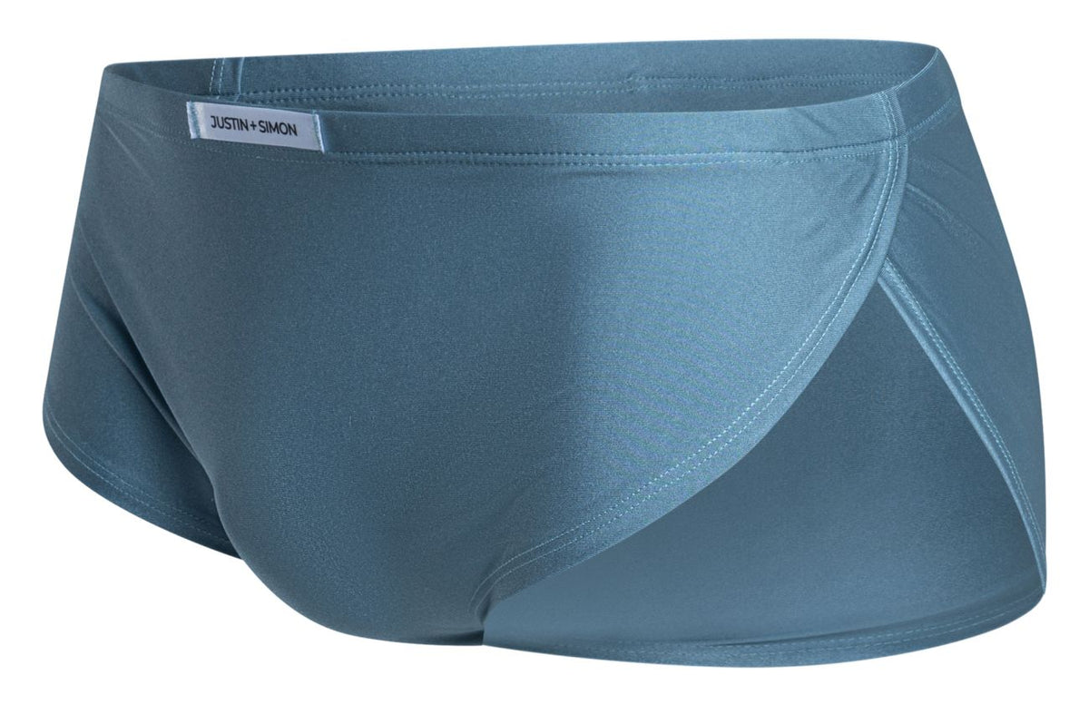 JUSTIN+SIMON Men's Underwear XSJ09 Running Shorts Color Metal Green