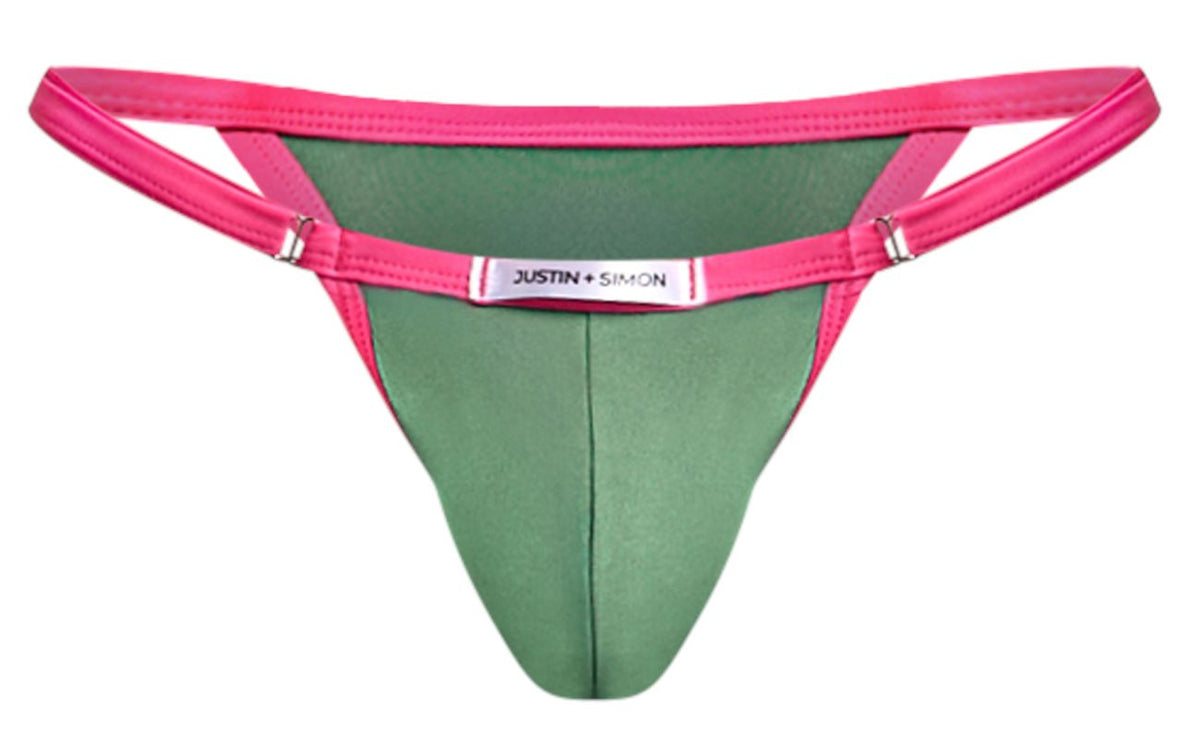 JUSTIN+SIMON Men's Underwear XSJ12 Bikini Color New Green