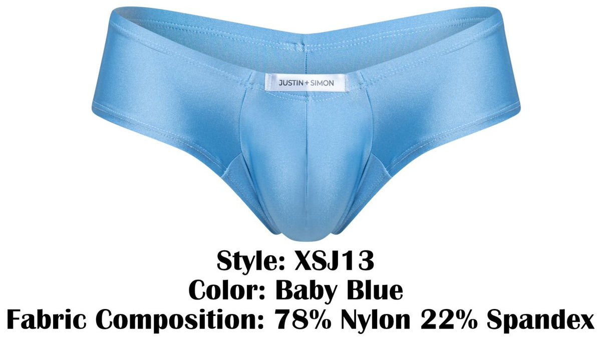 JUSTIN+SIMON Men's Underwear XSJ13 Cheeky Bulge Boxer Color Baby Blue