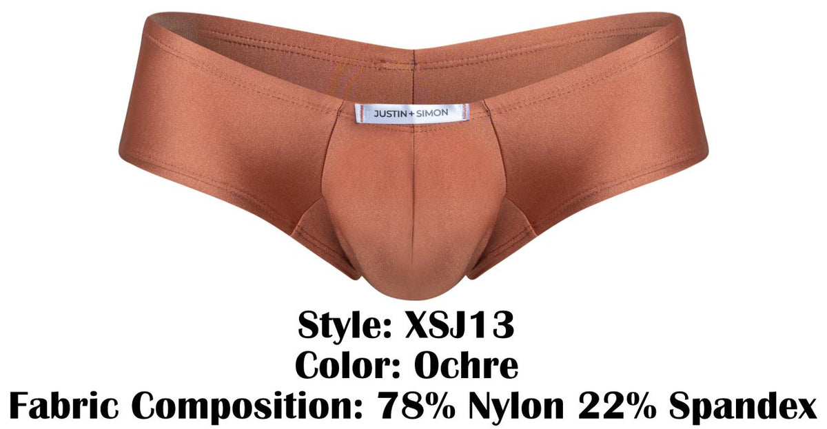 JUSTIN+SIMON Men's Underwear XSJ13 Cheeky Bulge Boxer Color Ochre