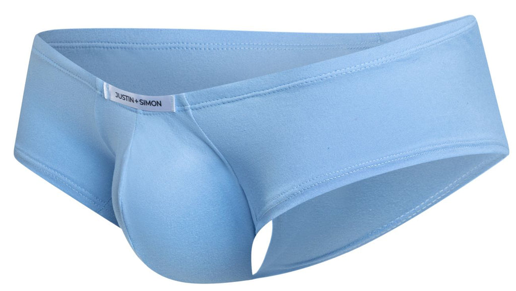 JUSTIN+SIMON Men's Underwear XSJ13 Cheeky Bulge Boxer Color Peach Blue