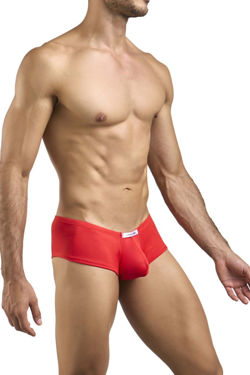 JUSTIN+SIMON Men's Underwear XSJ13 Cheeky Bulge Boxer Color Peach Red
