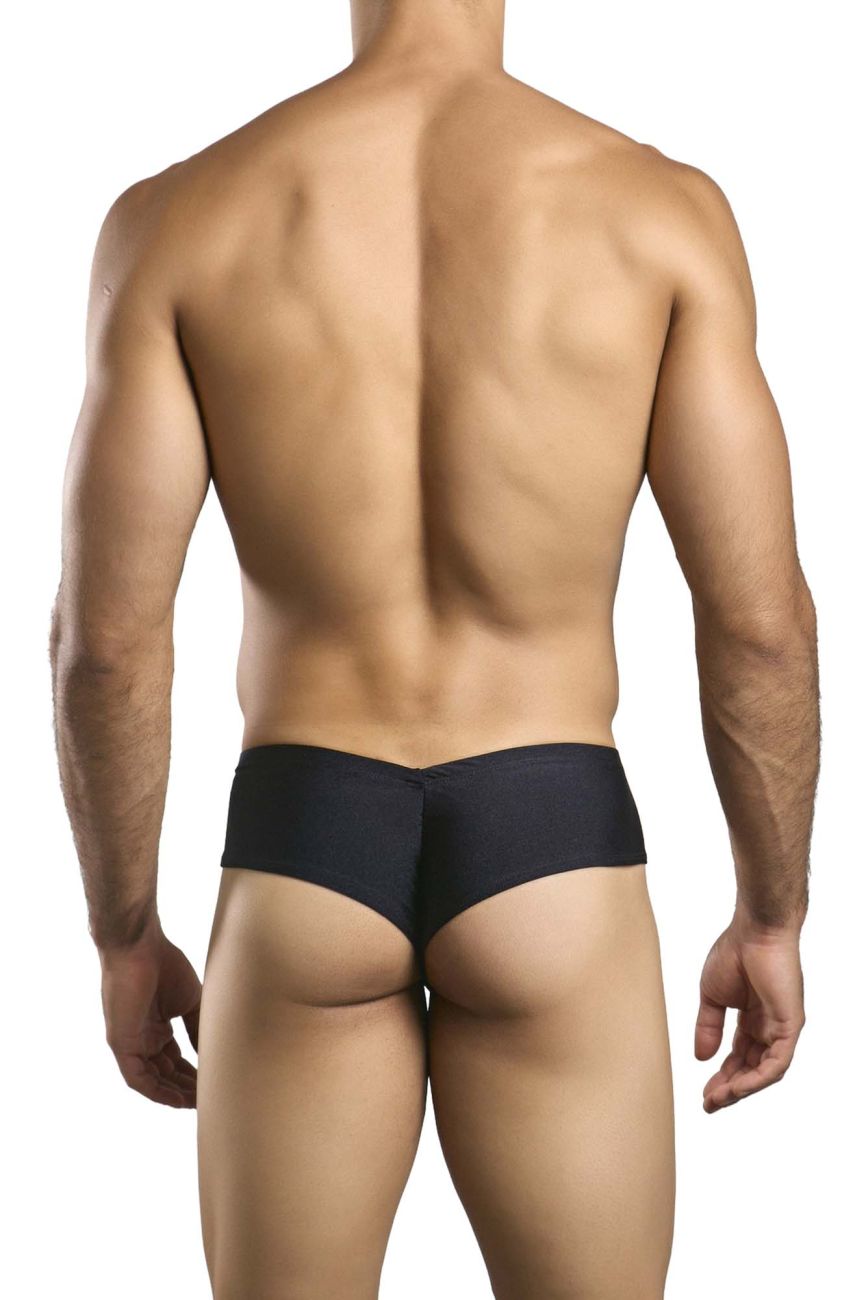 JUSTIN+SIMON Men's Underwear XSJ22 Cheek Briefs Color Black