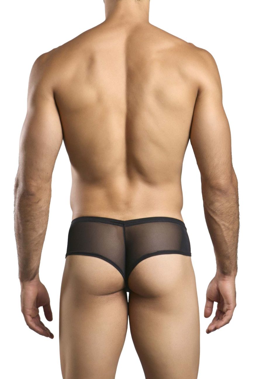 JUSTIN+SIMON Men's Underwear XSJ22 Cheek Briefs Color Black